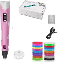 3D Stifte Set 3D Druck Stift Mit 20 Farben PLA Filament Pen DIY Geschenk Kinder, Rosa