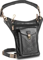 MATADOR Leder Hüfttasche Schultertasche Reisetasche Schwarz