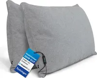 DYNMC you Sofakissen mit Füllung und Bezug - 2er Set 40x70cm mit Viel Füllung - VERGLEICHSSIEGER  - Rückenkissen mit  Baumwoll-Bezug - Bequeme Dekokissen - Couchkissen Grau