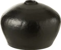 J-Line Vase Niedrig Keramik Schwarz