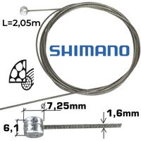Shimano MTB Bremszug Edelstahl 1,6 x 2,05m Walzennippel