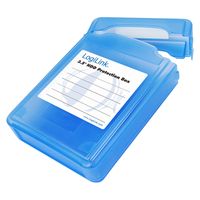 LogiLink HDD Schutz-Box für 1x 8.9cm (3,5') blau wasseresist