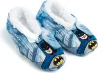 DC Comics Batman Homesocks für Jungen - ABS Winter Hausschuhe gefüttert Kinder Slipper Pantoffeln Blau, Größe:27-30