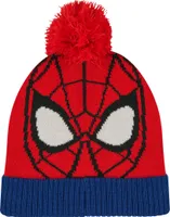 Spider-Man Kinder Jungen Beanie Bommel-Winter-Mütze