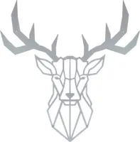 Hansmeier | Hirsch-Wanddeko aus Metall | 30 x 30 cm | Hirschkopf Geweih Silber