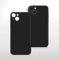 Hülle mit Kameraschutz für iPhone 15 Silikon Case - Schwarz