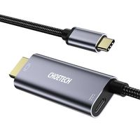 Adaptér Choetech USB typu C na HDMI 4K + USB typu C PD pre MacBook / PC 1,8 m sivý (XCH-M18GY)