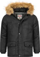 Chlapčenská zimná bunda s kapucňou ROTHLEY Black 164 Lonsdale