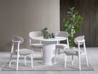 Skye Decor, Silva - White, Esstisch, Weiß, 100 % MDF, 100 x 100 x 75 cm