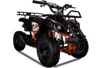ATV Miniquad Kinder Mini Atv M7E-Starter 6zoll Pocketquad Quad Pocketbike Schwarz-Orange