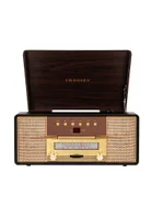 CR7016A-MA4 Rapsódia 3-rýchlostný gramofón s rozhraním Bluetooth, AM/FM rádiom, CD prehrávačom a aux vstupom - mahagón