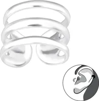 925 Sterling Silber Ohrmanschette mit dreifacher Linie Ear Cuff Ohrklemme