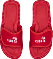Kubota  Badelatschen mit Klettverschluss Pantoletten Sandalen Herren "Velcro" Rot, 45