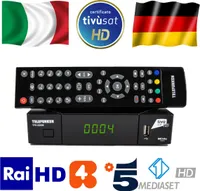 Tivùsat HD-SAT-Receiver TFK-S2000 Telefunken mit Tivusat Karte aktiviert Full HDTV Italienische + Deutsche Sender vorsortiert RAI + MediaSet NEU