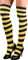 Overknees Kniestrümpfe "Ringelstrümpfe" - 414032 | Gelb Schwarz gestreift