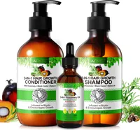 Haarpflege Set 3-in-1 Shampoo Conditioner Haaröl mit Biotin Rosmarin Rizinus Batana