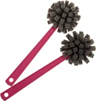 SIDCO Flaschenbürste 2 x Gläserbürste lang Spülbürste soft Schwamm Bürste Schaumstoff