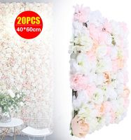 20x Künstliche DIY Blumenwand Rosenwand Hochzeit Blumen wandHintergrund 