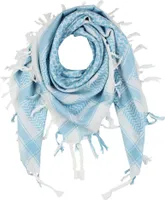 Palituch - weiß - blau-hellblau - Kufiya PLO Tuch