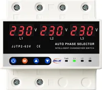 Multifunktionaler Mikrocontroller-basierter 3P-Spannungsschutz, Digitalanzeige, Spannungsmesser, einstellbares Spannungsschutzgeraet mit automatischer Phasenumschaltfunktion
