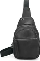 Brusttasche Umhängetasche Schultertasche Cross Body Sling Bag Herren Kunstleder GREY (L-317)