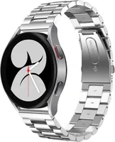 Strap-it Stahlarmband - Kompatibel mit Samsung Galaxy Watch Armband 42mm Ersatzarmband Edelstahl - Faltschließe - Hochwertiges Material - für Smartwatch 20mm Armband Silber