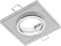 LED Einbaurahmen Glas Eckig gespiegelt 90x90x10mm Für GU10 MR16 Leuchtmittel