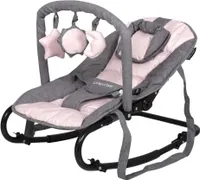 Little World Babywippe Starwing Grau und Rosa