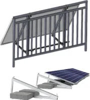 Balkonkraftwerk Halterung mit Rundhaken Premium Modell, Halterung Aufständerung PV Modul Solarhalterung Balkon Haken