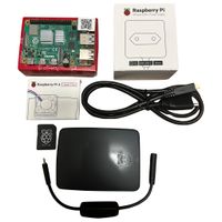 Raspberry Pi 4 Computer Modell B, 8 GB schwarz/black Full Kit mit Lüfter
