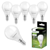 LUMILED Żarówki LED E14 P45 8W zastępuje (60W żarówka) 6 sztuk zestaw 806lm 4000K neutralna biel 180° kąt świecenia 230V żarówka żarówka żarówka kształt kropli kula energooszczędna lampa