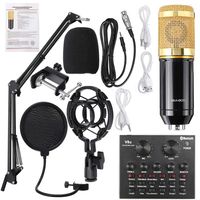 Bm800 professionelle Kondensatormikrofon Sprachaufzeichnung für Telefon PC Mikrofon Kit Karaoke Soundkarte Mikrofon, 12 Soundeffekte