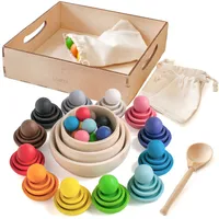 Dřevěná hračka Ulanik Montessori "Barvy a velikosti"