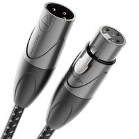 deleyCON 5m XLR Audio Kabel - Studio Qualität - aus reinem OFC Kupfer (AWG21) - Mikrofonkabel mit Baumwollmantel  - mit Metallverriegelung & Vergoldeten Kontakten - 3 Polig DMX