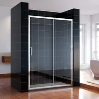 SONNI160x185cm Schiebetür Dusche Klarglas Duschwand