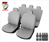Sitzbezüge 1+2 Schonbezüge für VW ohne Seitenairbag Grau/Schwarz AS7323 