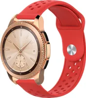 Austauscharmband für Samsung Galaxy Watch Active 2 Gear S2 Sport Classic Sport Strap Silikon Atmungsaktiv Rot