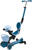 GLOBBER GO-UP BABY 360 LIGHTS petrol-hellblau, mit Leuchtrollen und Leuchtmodul