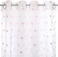 Kindervorhang "Pompoms" - weiß und rosa 140 × 240 cm - Atmosphera interior designer