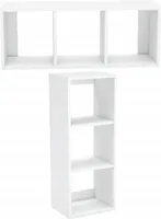 STIV Möbel | Weißes Hängeregal - Bücherregal, 35 x 88,5 28 cm | Weißes Bücherregal