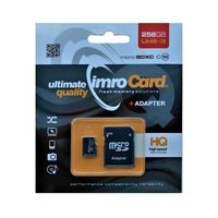 IMRO MICROSDXC 10/256GB UHS-3 ADP MEMORY CARD, 256 GB, MicroSDXC, Klasse 10, Class 3 (U3)