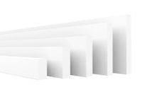 HEXIMO Flachleisten Profil Stuckleisten Wandtäfelung Wand und Deckenrahmen aus XPS Styropor, Paketgröße:20.4 Meter / 12 Leisten, Variante:HFL-5 - 13x90 mm