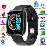 Smartwatch Bluetooth,Fitness Tracker Sportuhr Pulsmesser Smart Armband Tracker - Schwarz