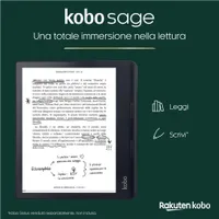 Kobo Rakuten Kobo Sage - 20,3 cm (8 palcov) - E Ink Carta - 1440 x 1920 pixelov - CBR - CBZ - HTML - MOBI - PDF - RTF - TXT - ePub - BMP - GIF - JPEG - PNG - TIFF - 32 GB
