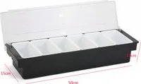 6 mřížkových boxů na ovoce Koš na ozdoby Koš na přísady Koš na ovoce s průhledným víkem černý