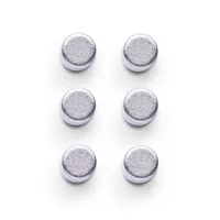 Zeller Magnet-Set, 6-tlg., extra stark, Edelstahl Ø0,6x0,8