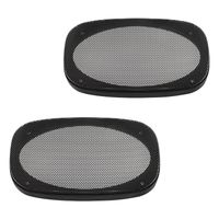 Lautsprecher Gitter Grill für 4 x 6 Zoll Lautsprecher schwarz 2-teilig Kunststoffring mit Metallgitter Satz