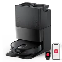 roborock Qrevo Slim Roboterstaubsauger mit Wischfunktion – 8.2 cm ultraschlankes Design, StarSight™ 3D ToF Navigation, 11.000Pa (Schwarz)