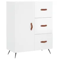 Kredens biały wysoki połysk 69,5x34x90 cm materiał drewnopochodny