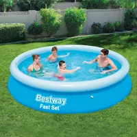 Bestway Fast Set Aufblasbarer Swimmingpool Rund 366x76 cm 57273